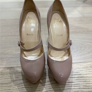 Christian Louboutin Women's Nude Mary Jane Heels